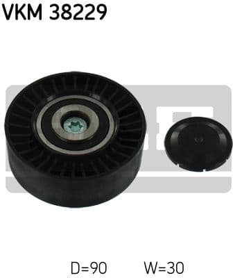 Deflection/Guide Pulley, V-ribbed belt VKM 38229