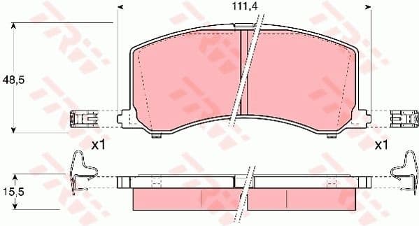 Brake Pad Set, disc brake GDB3091