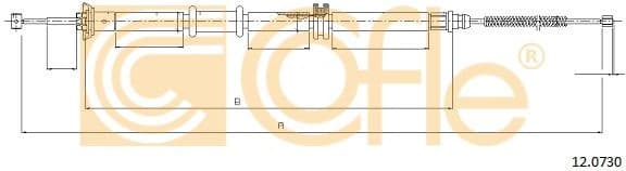 Cable Pull, parking brake 12.0730