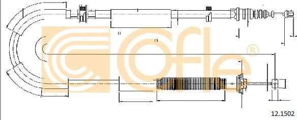 Cable Pull, parking brake 12.1502