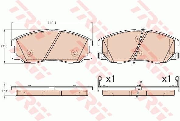Brake Pad Set, disc brake GDB1978