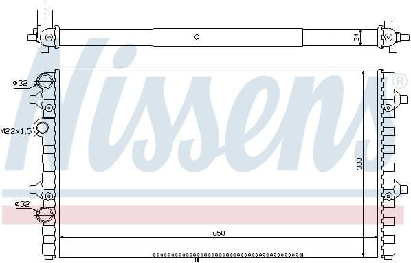 Radiator, engine cooling 67302