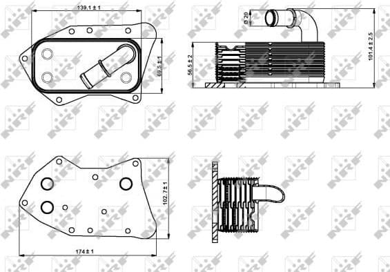 Oil Cooler, engine oil 31341