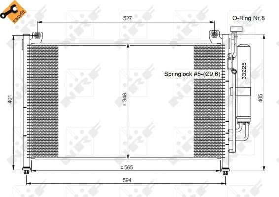 Condenser, air conditioning EASY FIT 35870