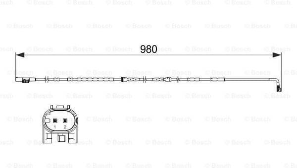 Warning Contact, brake pad wear 1987473502