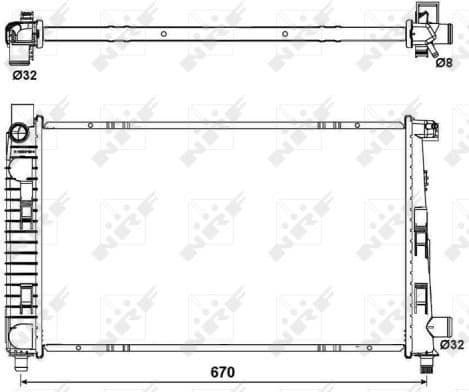 Radiator, engine cooling EASY FIT 54719
