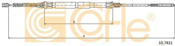 Cable Pull, parking brake 10.7431