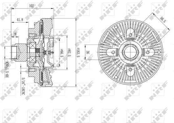 Clutch, radiator fan 49596 - image 2