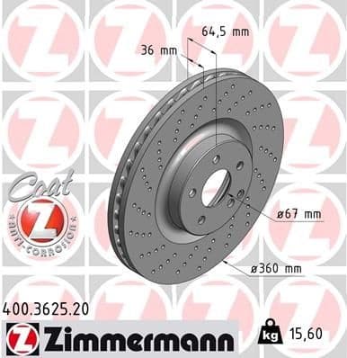 Brake Disc COAT Z 400.3625.20