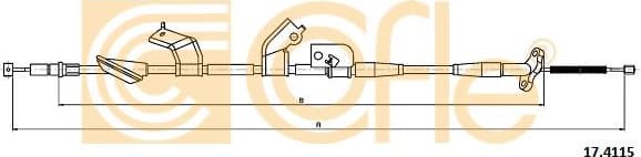 Cable Pull, parking brake 17.4115