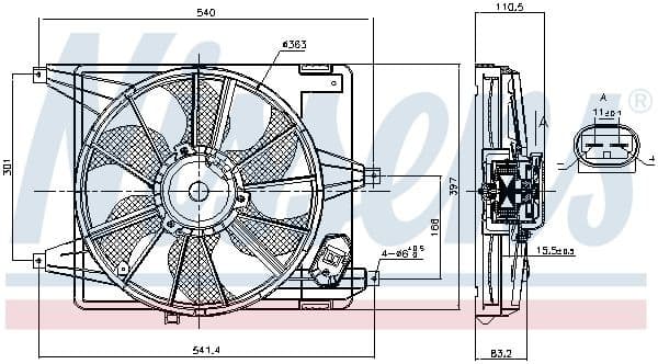 Fan, engine cooling 85708
