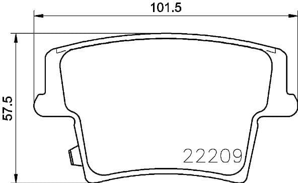 Brake pads rear, Top Quality P11040