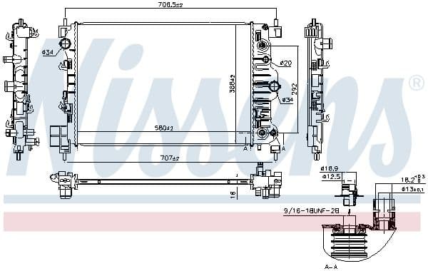 Radiator, engine cooling ** FIRST FIT ** 61715