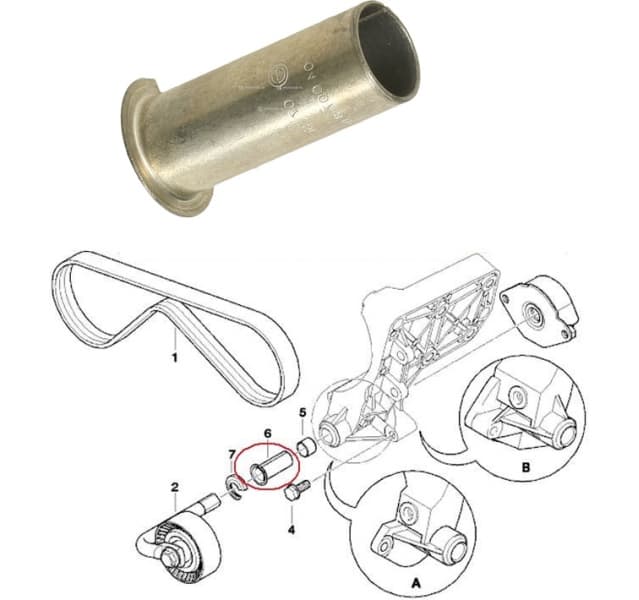 Tensioner axle bushing 64557788089 - image 2