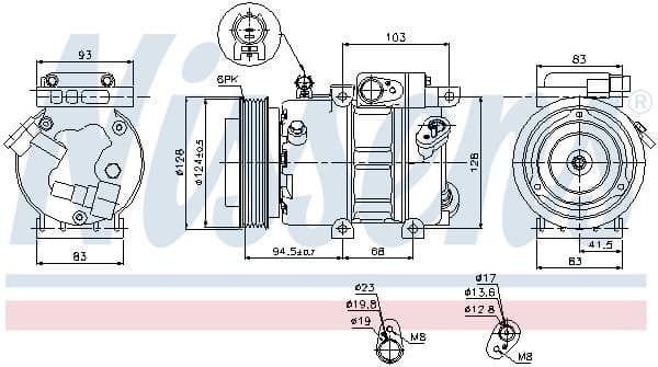 Compressor, air conditioning ** FIRST FIT ** 89285