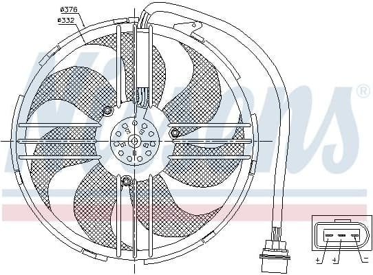 Fan, engine cooling 85551