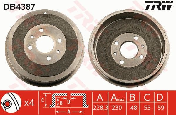 Brake Drum DB4387