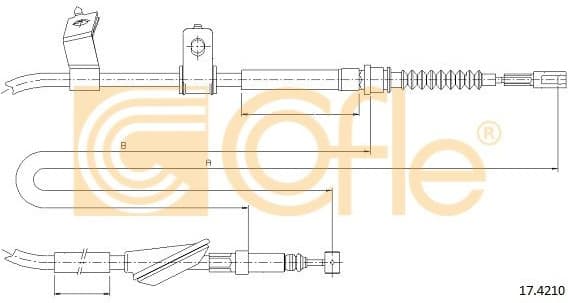 Cable Pull, parking brake 17.4210