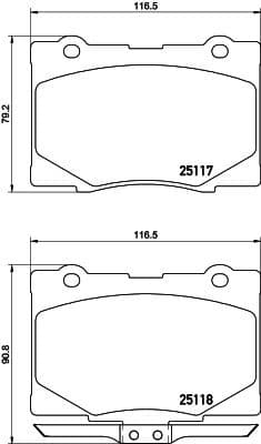 Brake Pad Set, disc brake PRIME LINE P28079