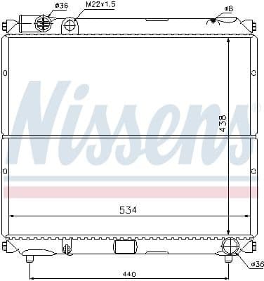 Radiator, engine cooling 64179