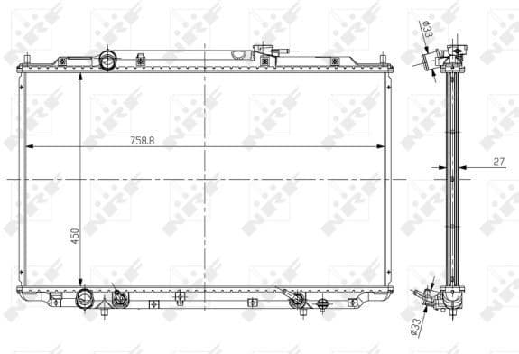 Radiator, engine cooling EASY FIT 56051