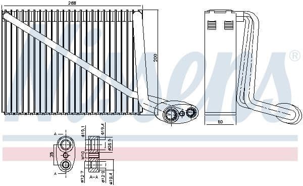 Evaporator, air conditioning 92272
