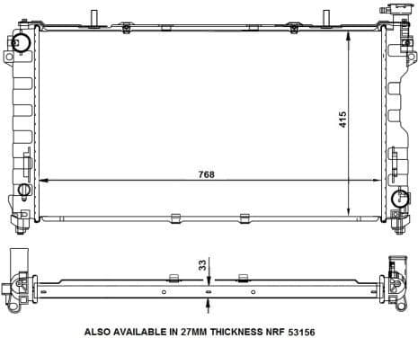 Radiator, engine cooling EASY FIT 56133