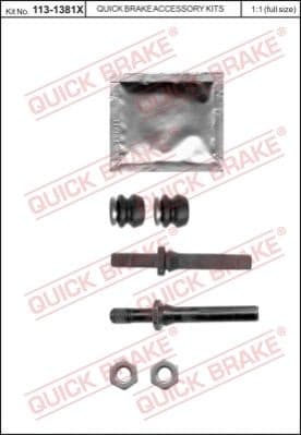 Brake caliper guide repkit 113-1381X