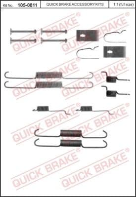 Accessory Kit, brake shoes 105-0811