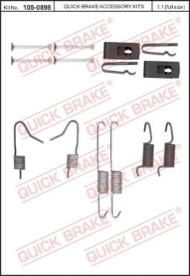 Brake shoes accessory kit 105-0898