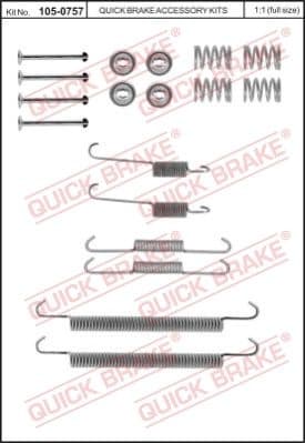 Brake shoes accessory kit 105-0757