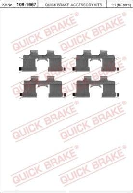 Brake pads accessory kit 109-1667