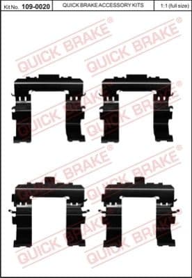Brake pads accessory kit 109-0020