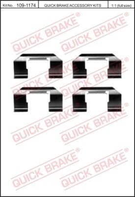 Accessory Kit, disc brake pad 109-1174