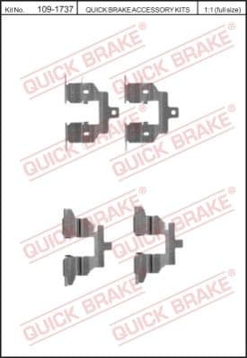 Brake pads accessory kit 109-1737