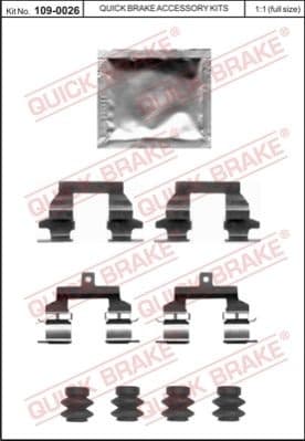 Brake pads accessory kit 109-0026