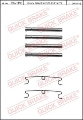 Brake pads accessory kit 109-1190