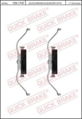 Brake pads accessory kit 109-1747