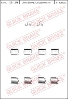 Brake pads accessory kit 109-1246