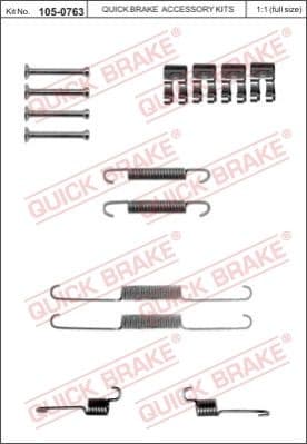 Accessory Kit, brake shoes 105-0763