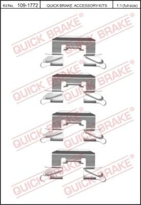Brake pads accessory kit 109-1772