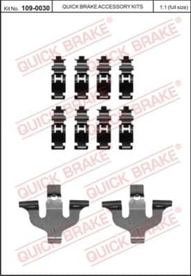 Brake pads accessory kit 109-0030