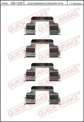 Brake pads accessory kit 109-1230