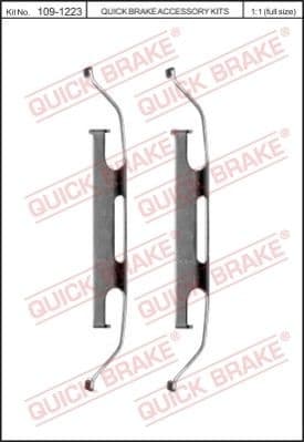 Brake pads accessory kit 109-1223