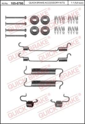 Brake shoes accessory kit 105-0780