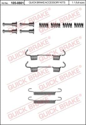 Brake shoes accessory kit 105-0801