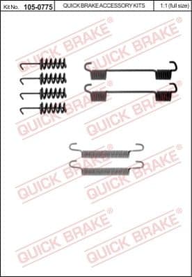 Brake shoes accessory kit 105-0775