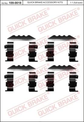 Brake pads accessory kit 109-0018
