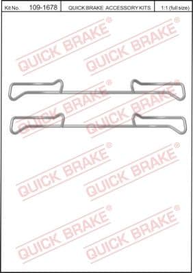 Brake pads accessory kit 109-1678
