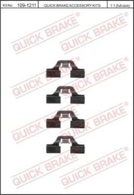 Brake pads accessory kit 109-1211